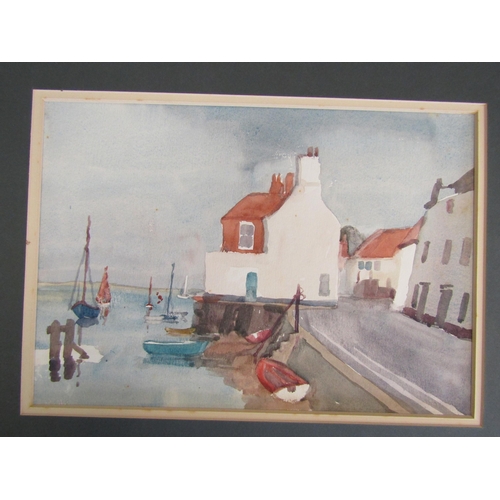 1444 - A collection of Muriel Inwood naive North Norfolk watercolours including Wells