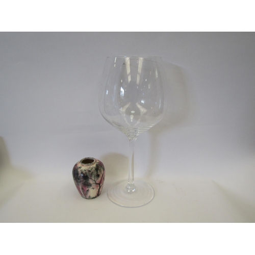 1461 - An oversized LSA wine glass, 39cm tall together with a with lustre vase