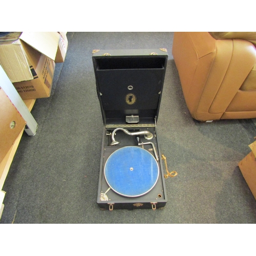 1474 - A Vox gramophone and two boxes of 78's