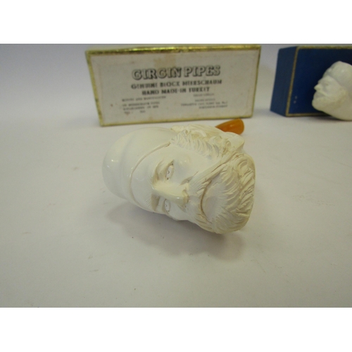 1318 - Two boxed Meerschaum pipes, made in Turkey