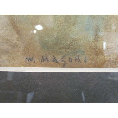 1364 - WILLIAM MASON (1906 - 2002): Watercolour 'Sisters', signed lower right, framed and glazed, 37cm x 32... 