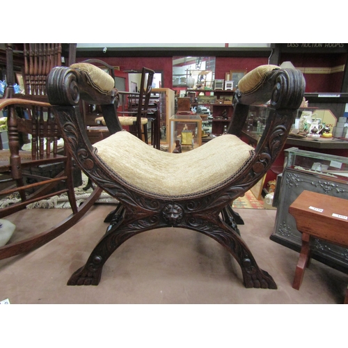 4104 - A circa 1860 carved oak 