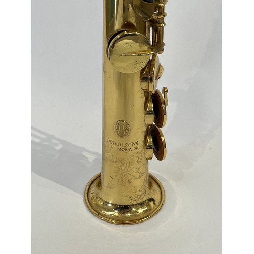 7008 - A Yanagisawa Elimona model 8833 soprano saxophone, Japanese made, serial no. 00157003