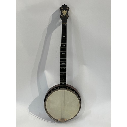 7063 - An early 20th Century Abbott of London five string banjo, with original hard case