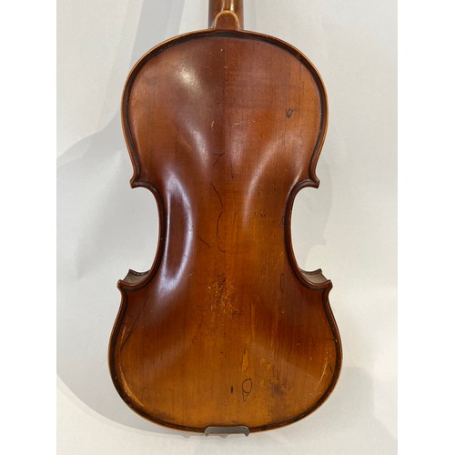 7066 - A 20th Century violin, W. Thompson of Wembley label, with case