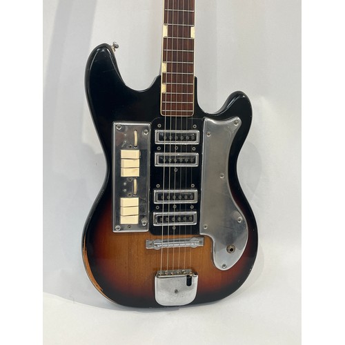 7078 - A 1960's Arbiter VN-4 electric guitar, made in Japan, sunburst body, mettalic panel and scratch guar... 