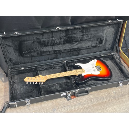 7089 - A Hohner 'Rockwood' Stratocaster style beginner's guitar, full size hard case