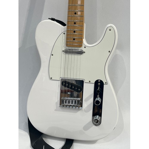 7090 - A 2018 Fender Player Telecaster, made in Mexico (MIM) in Polar White, serial number MX18084974, with... 