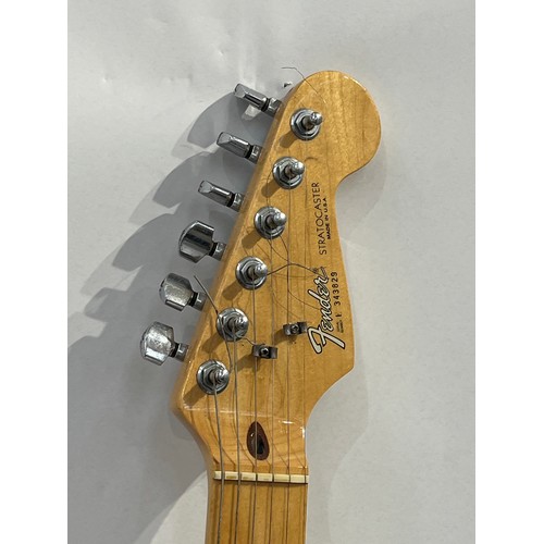 7091 - A 1982-85 Fender Stratocaster USA, maple neck, butterscotch body, serial no. E343829, cased