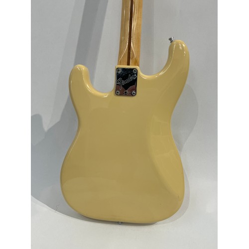 7091 - A 1982-85 Fender Stratocaster USA, maple neck, butterscotch body, serial no. E343829, cased