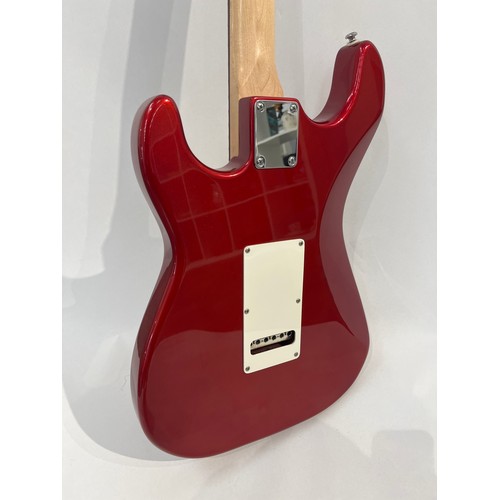 7093 - A G&L Legacy Tribute Series Stratocaster style electric guitar, red body, serial number 140903910, m... 