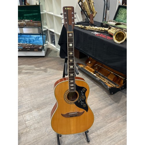 7099 - A 1970's Kawai KF90 acoustic guitar, made in Japan     (c)