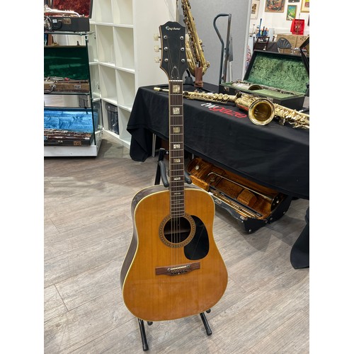 7102 - A 1970’s Gibson Epiphone model 6830 acoustic guitar, serial number 104789, for renovation, with soft... 