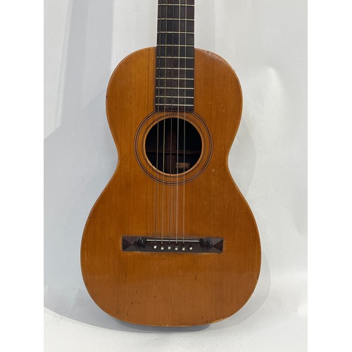 7111 - A 19th Century Bruno of New York parlour guitar, spruce top, rosewood back, one mother of pearl dot ... 