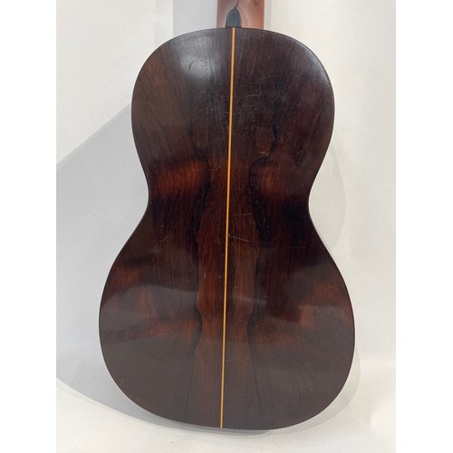 7111 - A 19th Century Bruno of New York parlour guitar, spruce top, rosewood back, one mother of pearl dot ... 