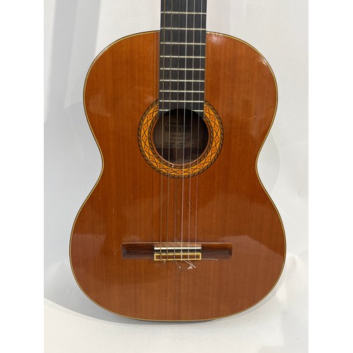 7112 - A Takamine of Japan 'Hirade' Model 5 Concert Arte classical guitar, dated 1980, intricate inlay to s... 