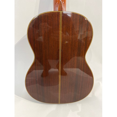 7112 - A Takamine of Japan 'Hirade' Model 5 Concert Arte classical guitar, dated 1980, intricate inlay to s... 