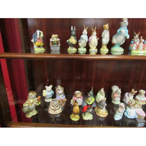 4021 - A collection of Beatrix Potter figures, mostly Royal Albert including Beswick Peter Rabbit and 