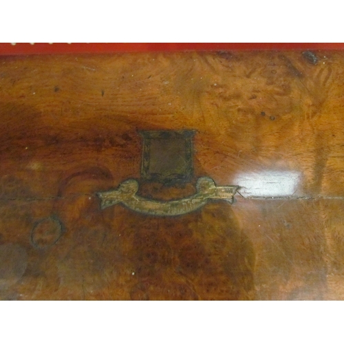 4043 - A Victorian walnut writing box, domed lid, for renovation