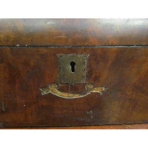 4043 - A Victorian walnut writing box, domed lid, for renovation
