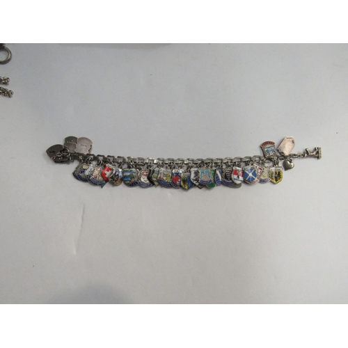 4357 - A quantity of mostly silver and 925 items including fob watches, charm bracelet, necklaces, earrings... 