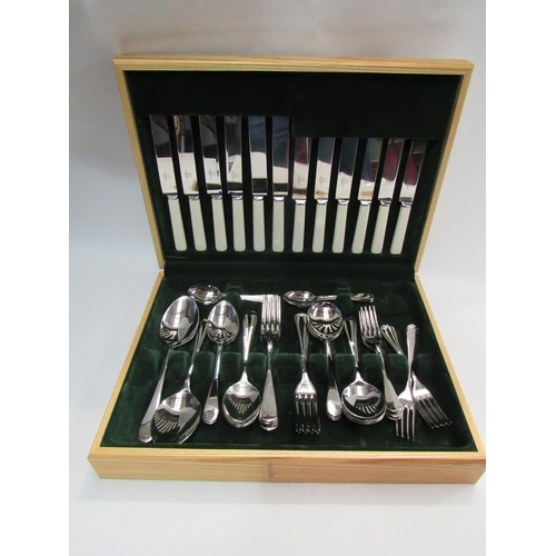 4368 - Two cased canteens of Sheffield stainless steel cutlery