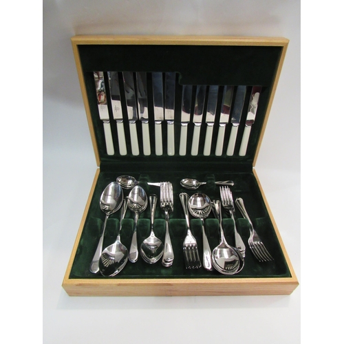 4368 - Two cased canteens of Sheffield stainless steel cutlery