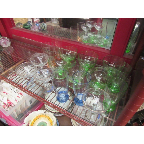 4377 - A selection of retro glasses, dessert dishes and Babycham glasses