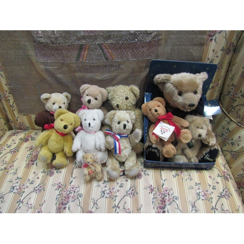 4173 - A collection of teddy bears including Harrods 2000, Steiff miniature, Canterbury, etc (10)