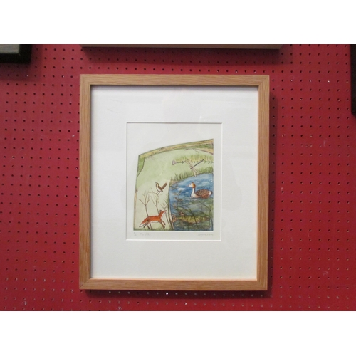 1131 - Georgina Warne: Pencil signed limited edition print, No. 2/25, 'The Pike', framed and glazed, 18cm x... 