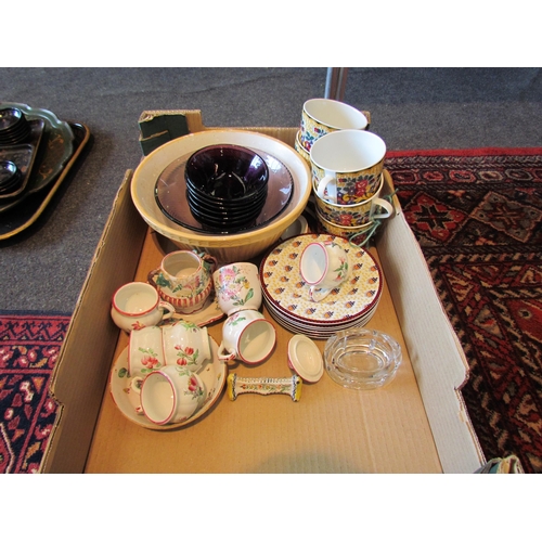 1145 - A box of mixed ceramics including mixing bowl, coffee cups and saucers, etc.  (E) £15-20 with lot 11... 