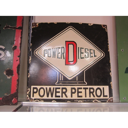 9022 - A reproduction Power Diesel enamel sign, 14
