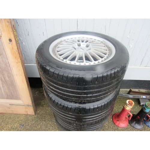 9004 - Four TSW split rim alloy wheels with tyres, 245/50R 17 - nuts with porter     (Meadow)(R) £80