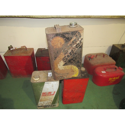 9056 - Three oil cans including Shell Superior