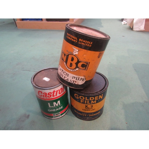 9092 - Three tins of grease including Castrol