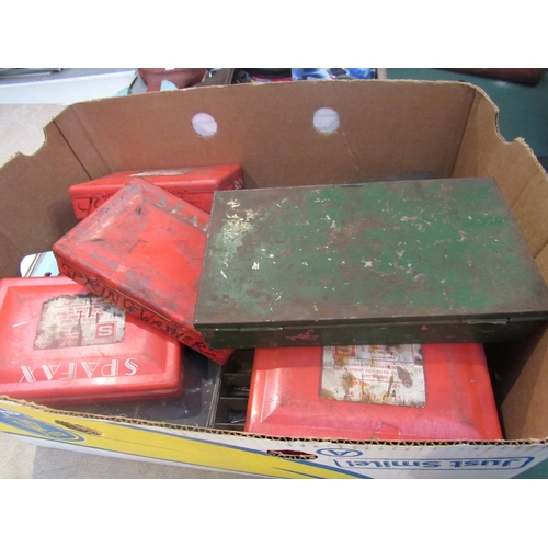 9101 - A box of mechanic and fitter's items including split pins, grommets, washers, etc