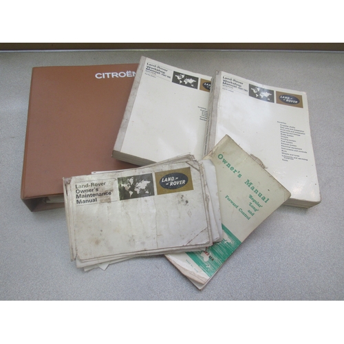 9120 - Land Rover manuals and a Citroen manual