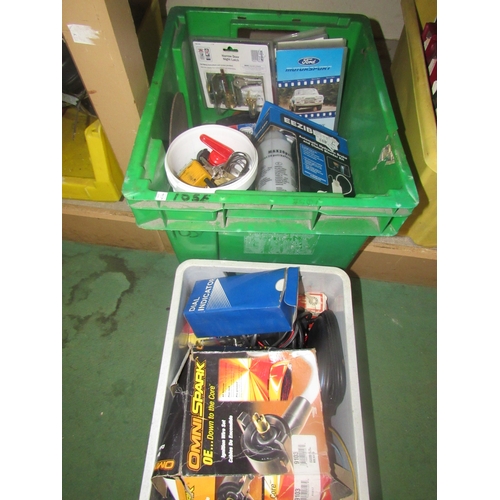 9145 - Two boxes of mixed including a grease gun, Easy Bleed kit and mallets etc.