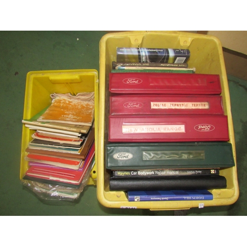 9146 - Two boxes of books, service manuals etc.