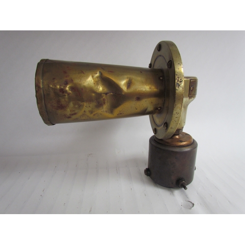 9180 - A vintage brass Klaxon horn No 74117, Trumpet is split and dented     (A&I)(E) £50-80