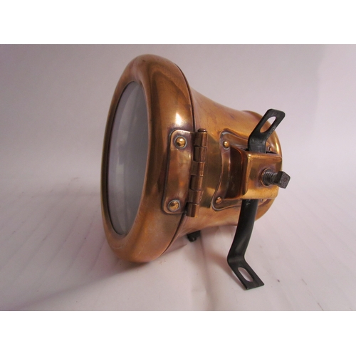 9186 - A brass Edmonds and Jones of Detroit lamp with bracket circa 1920's