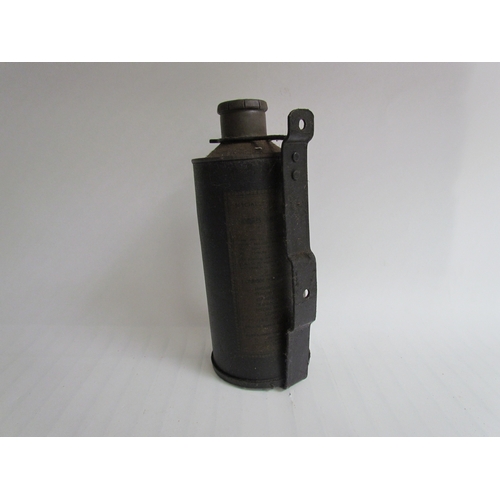 9220 - A Morrisol 'Sirrom' engine oil can with bracket