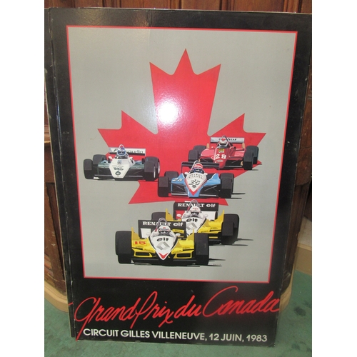 9246 - Three 1983 Grand Prix posters on card, 61cm x 91cm