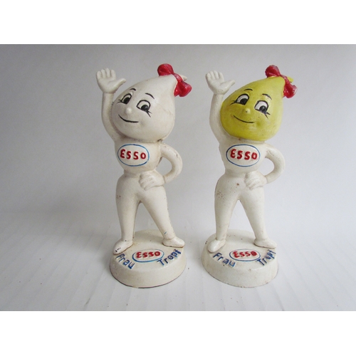 9256 - A pair of reproduction cast Esso Mr & Mrs Drip money boxes.  