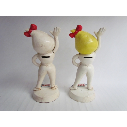 9256 - A pair of reproduction cast Esso Mr & Mrs Drip money boxes.  