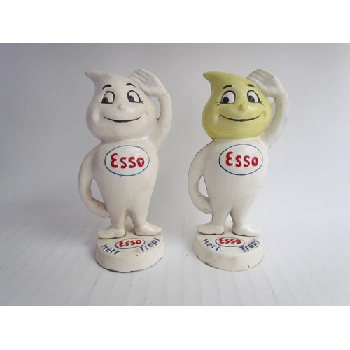 9257 - A pair of reproduction cast Esso Mr & Mrs Drip money boxes.  