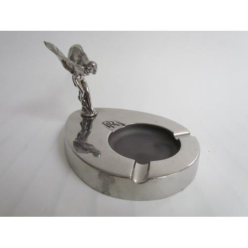 9270 - A chromed Rolls Royce spirit of Ecstasy Ash Tray etched CSP 1725 to base