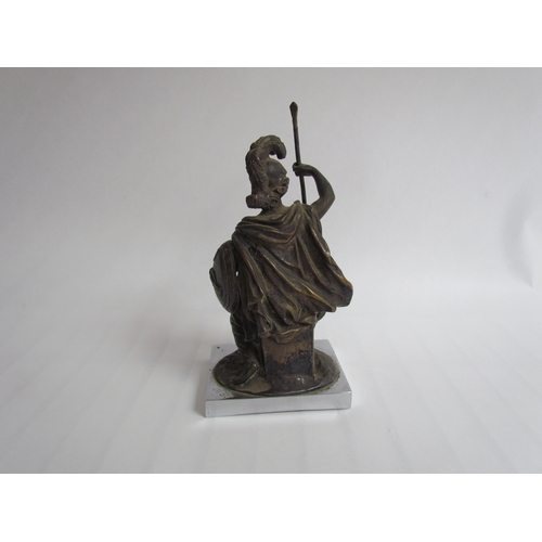 9273 - A bronze mascot in the form of a classical figure, possibly Athena goddess of wisdom