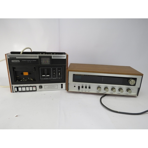 7404 - A Rotel (Rank Audio) RX150 receiver and a Sony Cassette-Corder TC-121 tape deck (2)