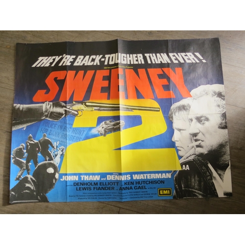 7320 - 'Sweeney 2' (1978) UK quad cinema film poster, starring John Thaw & Dennis Waterman, folded as issue... 